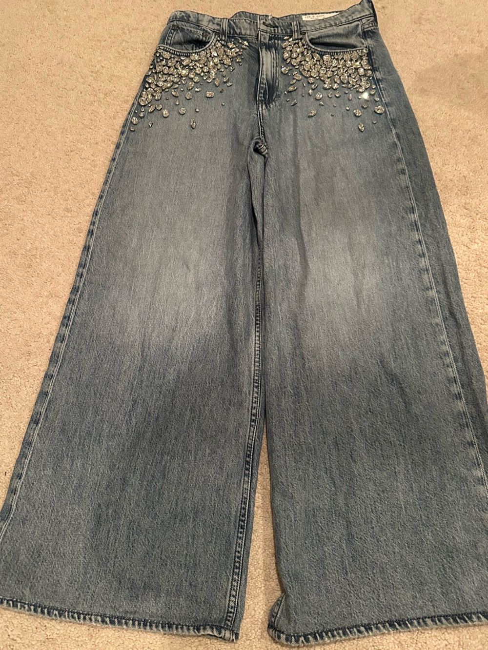 rag & bone The Sofie size 29 embellished with crystals